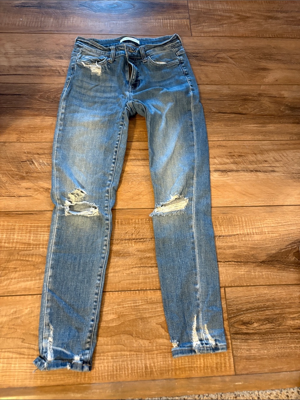 Flying Monkey Distressed Light Blue Skinny Jeans